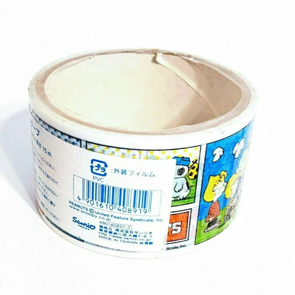 Sanrio UFS Peanuts Snoopy & Friends Comic Design Craft Tape 50mm x 15m